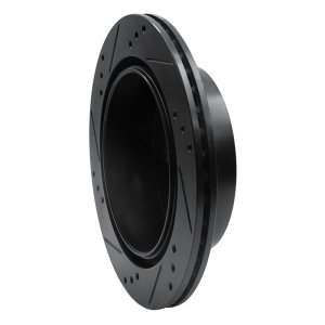 Subaru Forester Brake Rotor (1) - Rear Right - R1 Concepts - Drilled & Slotted - Black - `14-`18